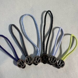 SOLD Set of 6 - Lululemon Replacement Zipper Pulls Hair Ties Define Scuba (G)